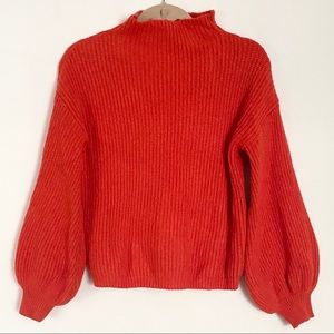 Target | A New Day Red Balloon Sleeve Sweater